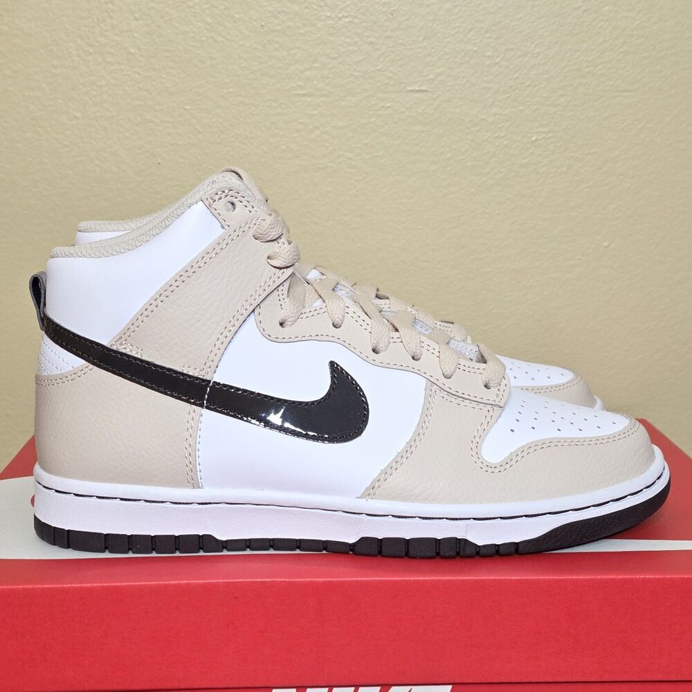 Nike Dunk High Sneakers FD9874-100 Sanddrift Brown White Women's Size 8